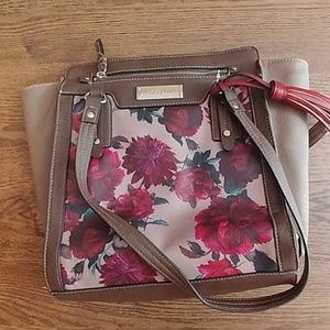 Faux Leather Floral Purse